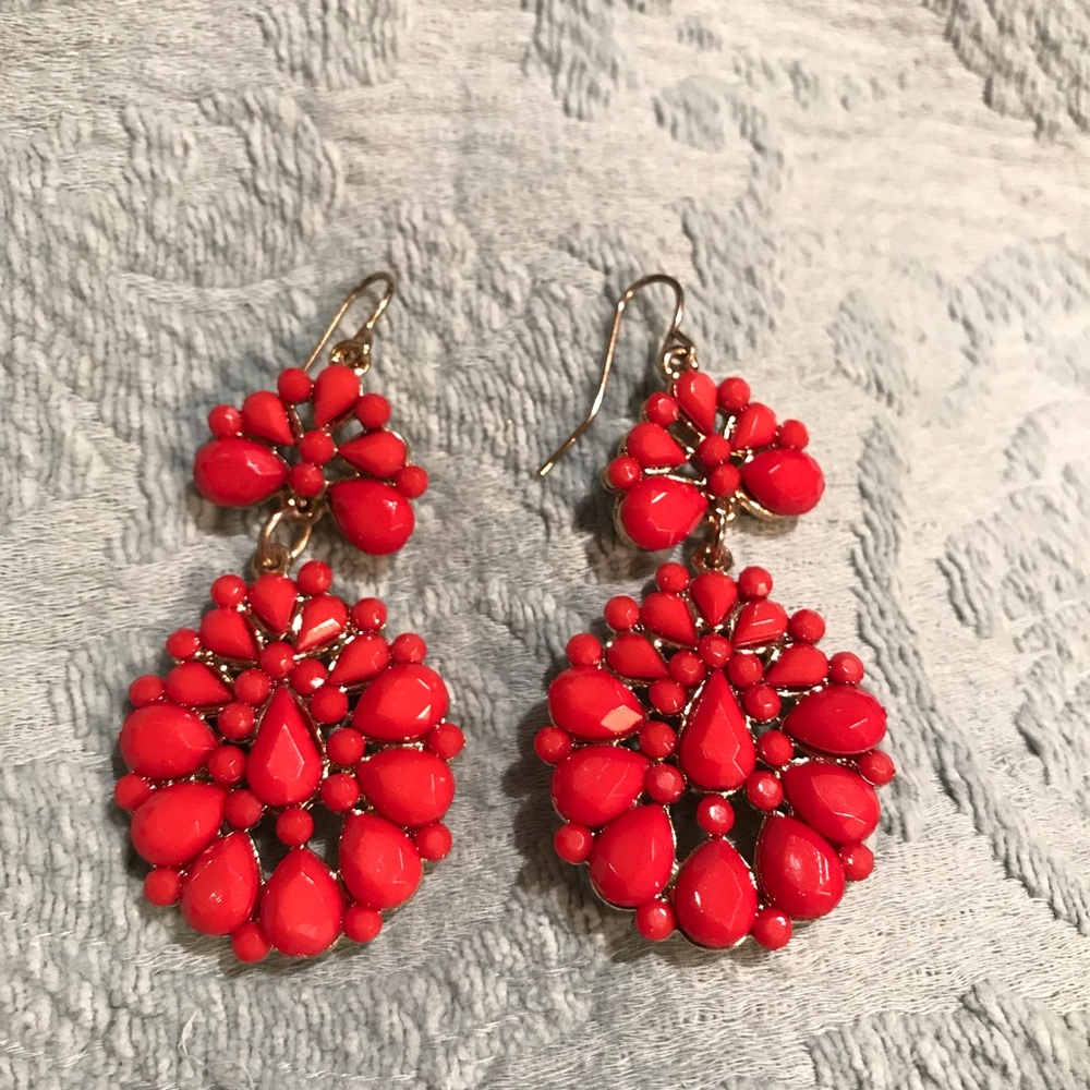 Festive Red Earrings